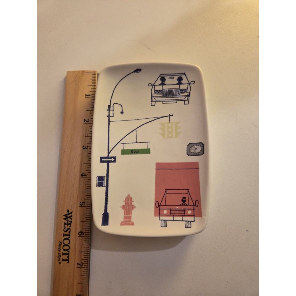 Kate Spade Hangable Soap Dish NYC 5th Ave Traffic Light Taxi Fire Hydrant Pink